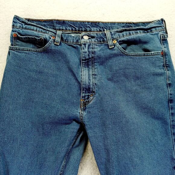 Levis‎ 505 Jeans Mens 38x34 Straight Leg Denim Cotton Medium Wash American - Picture 2 of 12